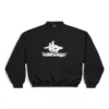 Lagdelt sports-sweatshirt med rund hals «Black White» 767860TPVF31070