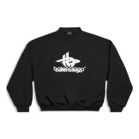Lagdelt sports-sweatshirt med rund hals «Black White» 767860TPVF31070 Lagdelt sports-sweatshirt med rund hals «Black White» 767860TPVF31070