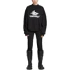 Lagdelt sports-sweatshirt med rund hals «Black White» 767860TPVF31070