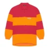 Langermet, oppkuttet pique-skjorte «Raspberry Fluo Orange» 657073TKVA56667