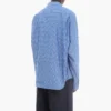 Langermet skjorte med logo over hele plagg og nålestriper «Blue» 662983TGLB95531