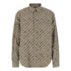 Langermet skjorte med logoer overalt «Beige» 662983TNLL19763