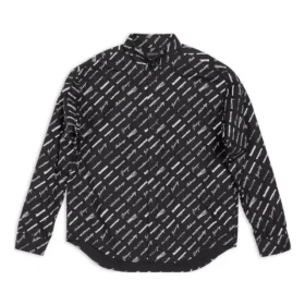 Langermet skjorte med logoer overalt «Black» 662983TNLL11070