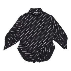 Langermet skjorte med «Typo»-logo-trykk «Black» 671663TLLJ11070