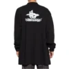 Langermet sports-T-skjorte i oversize-modell «Black White» 739027TPVF21070