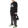 Langermet sports-T-skjorte i oversize-modell «Black White» 739027TPVF21070