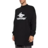 Langermet sports-T-skjorte i oversize-modell «Black White» 739027TPVF21070