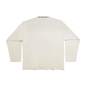 Langermet T-skjorte i oversized-modell «Off White» 739783TOVF49199
