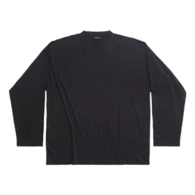 Langermet T-skjorte, oversized «Black Faded» 739783TOVF49034