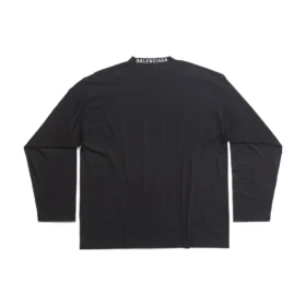 Langermet T-skjorte, oversized «Black Faded» 739783TOVF49034