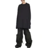 Langermet T-skjorte, oversized «Black Faded» 739783TOVF49034