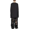 Langermet T-skjorte, oversized «Black Faded» 739783TOVF49034