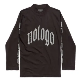 Langermet T-skjorte uten logo «Black Grey» 788244TQVK51200