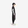 Langermet techwear-T-skjorte for menn i marineblå/hvit
