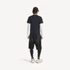 Langermet techwear-T-skjorte for menn i marineblå/hvit