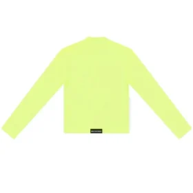 Langermet topp med rund hals «Fluo Yellow» 704103TMVB77204