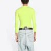 Langermet topp med rund hals «Fluo Yellow» 704103TMVB77204