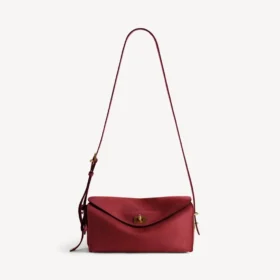 Le 7 skulderveske for kvinner, medium, i rubin/moka