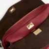 Le 7 skulderveske for kvinner, medium, i rubin/moka
