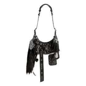 Le Cagole Collector XS-skulderveske med rhinestones «Black» 6713092AASO1000