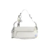 Le Cagole liten skulderveske med slitt effekt og anheng «White» 7716402AA7A9000
