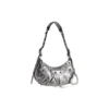 Le Cagole liten skulderveske, metallisert «Silver» 6713070GT3Y8103