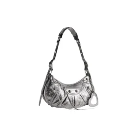 Le Cagole liten skulderveske, metallisert «Silver» 6713070GT3Y8103