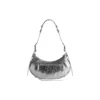 Le Cagole liten skulderveske, metallisert «Silver» 6713070GT3Y8103