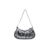 Le Cagole miniveske med kjede og graffiti «Black» 695814210G61090