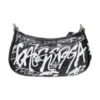 Le Cagole miniveske med kjede og graffiti «Black» 695814210G61090