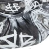 Le Cagole miniveske med kjede og graffiti «Black» 695814210G61090