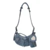 Le Cagole Xs Denim-skulderveske «Blue» 6713092109U4715