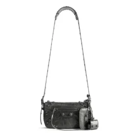 Le Cagole Xs Flap Bag Metallized «Metalic Grey» 7190822AAWR1314 Le Cagole Xs Flap Bag Metallized «Metalic Grey» 7190822AAWR1314