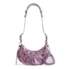 Le Cagole XS skulderveske med leopardmønster «Pink» 6713092AAV75651