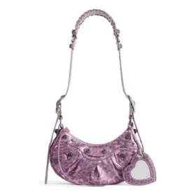 Le Cagole XS skulderveske med leopardmønster «Pink» 6713092AAV75651