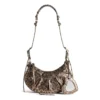 Le Cagole XS skulderveske, metallisert med leopardmønster «Brown» 6713092AAV72529