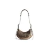 Le Cagole XS skulderveske, metallisert med leopardmønster «Brown» 6713092AAV72529