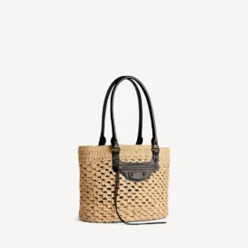 Le City Basket Medium for kvinner i natur/svart