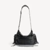 Le City-crossbodyveske for menn med flere lommer, medium, i svart