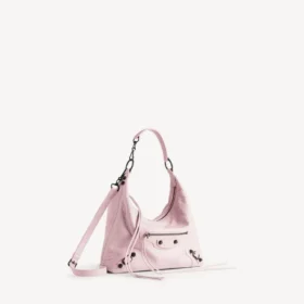 Le City hobo-veske for kvinner, liten, i petalrosa
