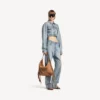 Le City hobo-veske for kvinner, medium, i kamelfarge