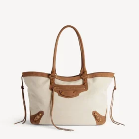 Le City strandveske for kvinner, medium, i beige/kamel