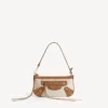 Le City-veske for kvinner med stropp i beige/kamel
