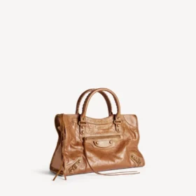 Le City-veske for kvinner, medium, i kamelfarge