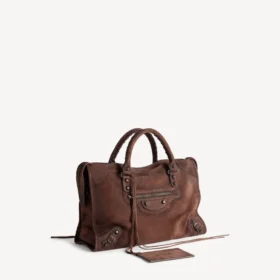 Le City-veske for kvinner, medium, i lys espresso