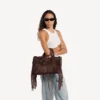 Le City-veske for kvinner, medium, i lys espresso
