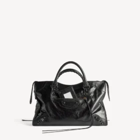 Le City-veske for kvinner, medium, i svart