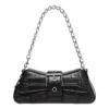 Lindsay liten skulderveske med krokodillepreg «Black» 701141210C91000