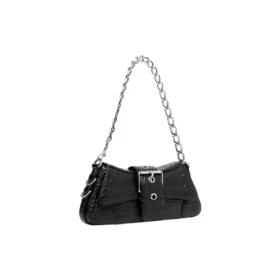 Lindsay liten skulderveske med krokodillepreg «Black» 701141210C91000