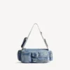 Liten Superbusy-slingbag for menn i blått